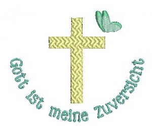 Stickdatei - Kreuz Wasser Fisch